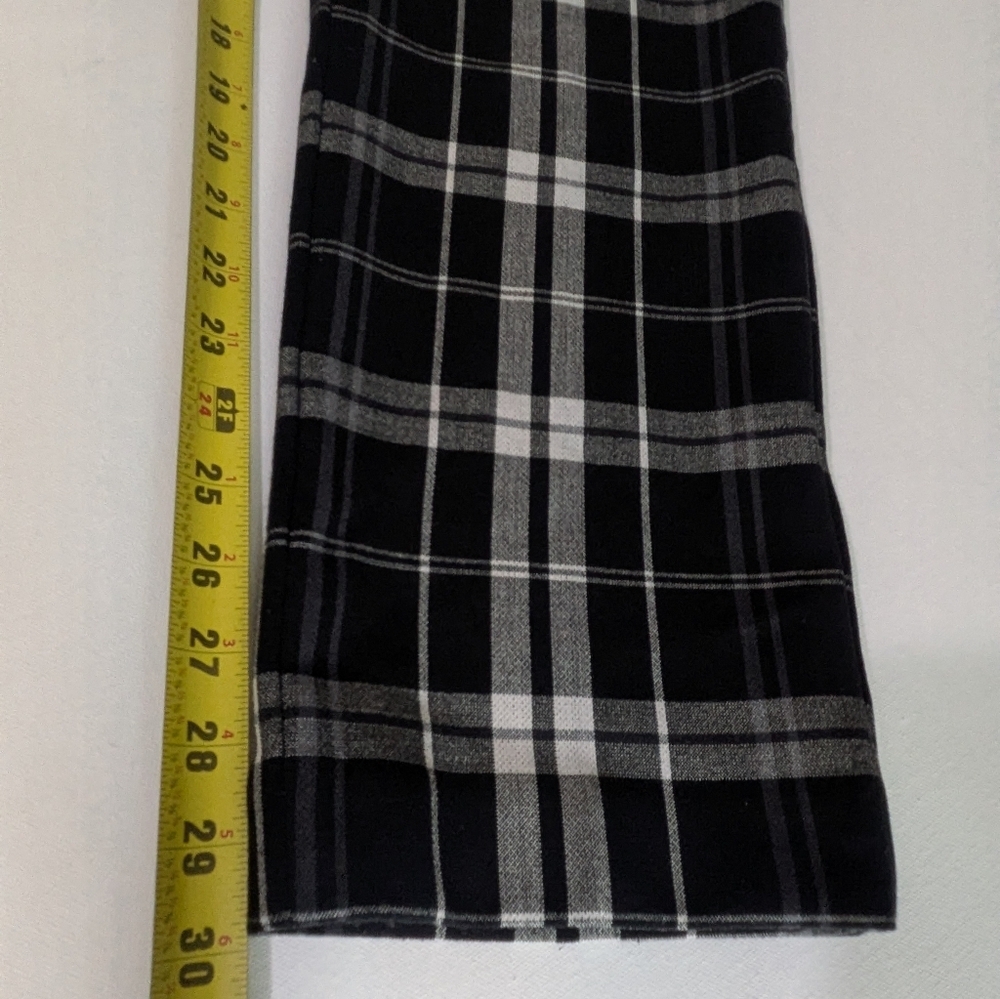Ann Taylor Womens Plaid Dress Pants Size 8 Black White Stretch Straight EUC - Picture 11 of 14